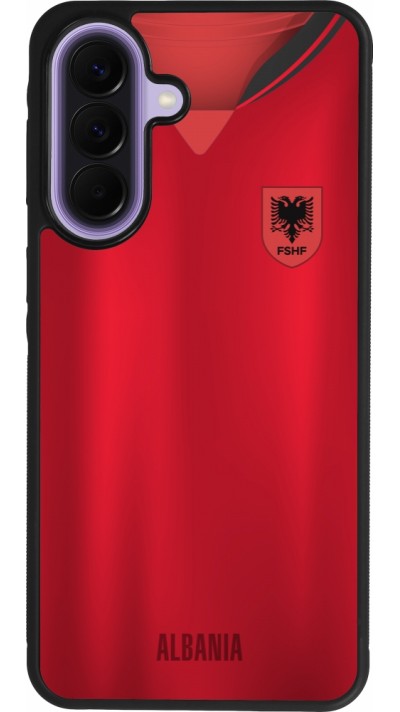 Coque Samsung Galaxy A57 5G - Silicone rigide noir Maillot de football Albanie personnalisable