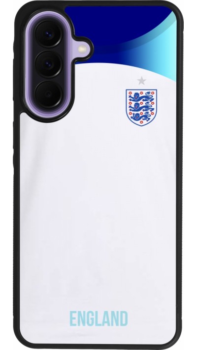 Coque Samsung Galaxy A57 5G - Silicone rigide noir Maillot de football Angleterre 2022 personnalisable