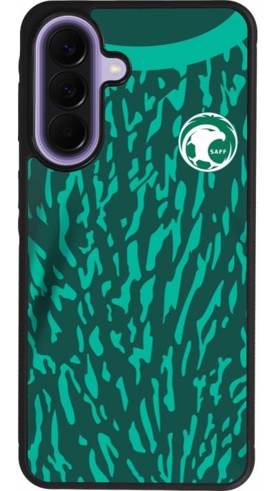 Coque Samsung Galaxy A57 5G - Silicone rigide noir Maillot de football Arabie saoudite 2022 personnalisable