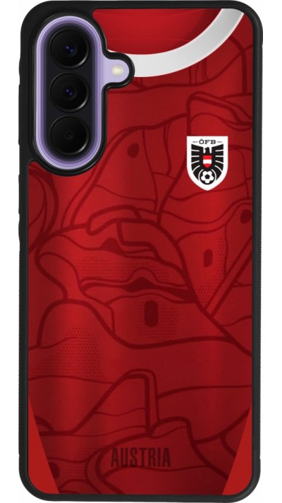 Coque Samsung Galaxy A57 5G - Silicone rigide noir Maillot de football Autriche personnalisable