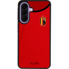 Coque Samsung Galaxy A57 5G - Silicone rigide noir Maillot de football Belgique 2022 personnalisable