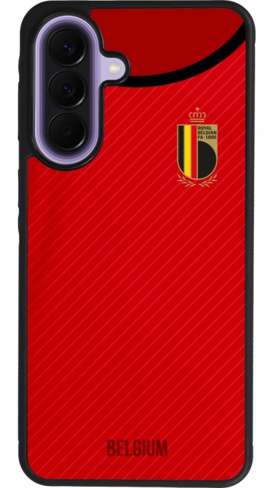 Coque Samsung Galaxy A57 5G - Silicone rigide noir Maillot de football Belgique 2022 personnalisable
