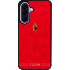 Coque Samsung Galaxy A57 5G - Silicone rigide noir Maillot de football Belgique 2026 personnalisable