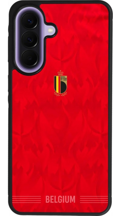 Coque Samsung Galaxy A57 5G - Silicone rigide noir Maillot de football Belgique 2026 personnalisable