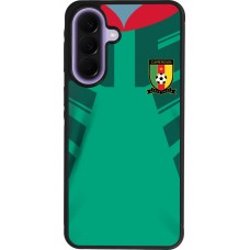 Coque Samsung Galaxy A57 5G - Silicone rigide noir Maillot de football Cameroun 2022 personnalisable