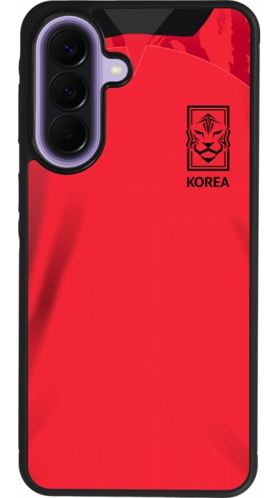 Coque Samsung Galaxy A57 5G - Silicone rigide noir Maillot de football Corée du Sud 2022 personnalisable