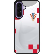 Coque Samsung Galaxy A57 5G - Silicone rigide noir Maillot de football Croatie 2022 personnalisable
