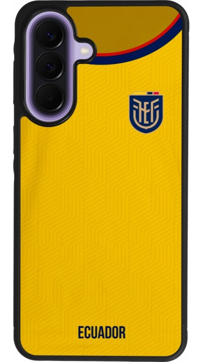 Coque Samsung Galaxy A57 5G - Silicone rigide noir Maillot de football Equateur 2022
