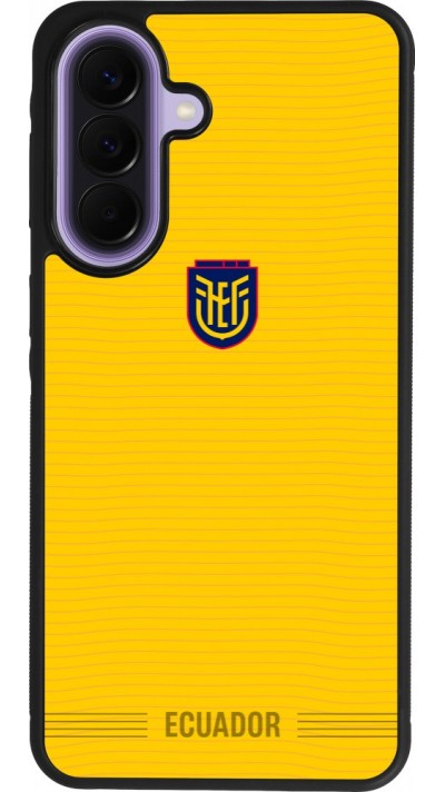 Coque Samsung Galaxy A57 5G - Silicone rigide noir Maillot de football E?quateur 2026 personnalisable