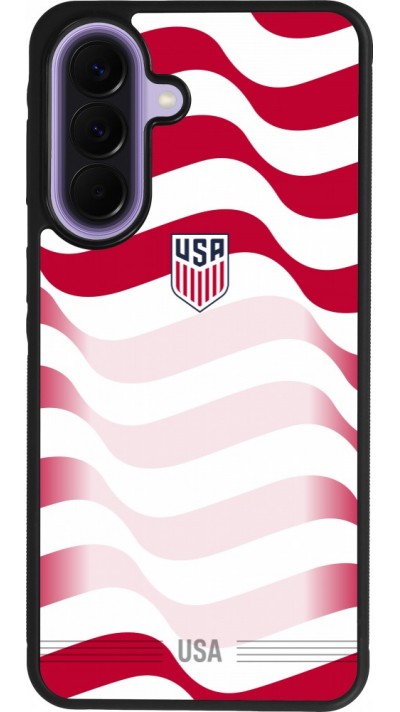 Coque Samsung Galaxy A57 5G - Silicone rigide noir Maillot de football E?tats Unis 2026 personnalisable