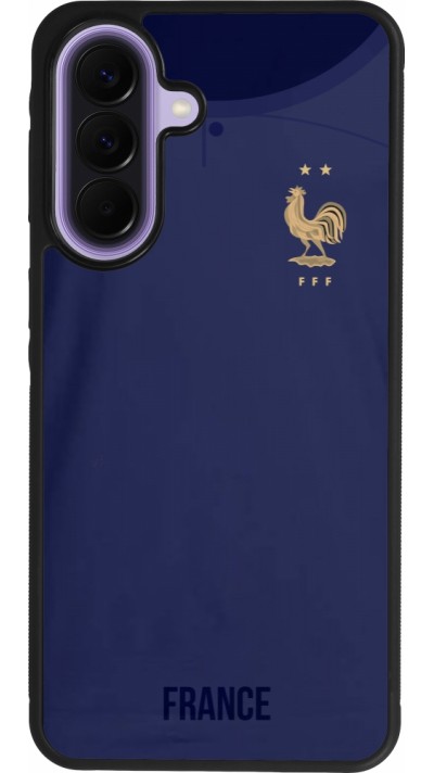 Coque Samsung Galaxy A57 5G - Silicone rigide noir Maillot de football France 2022 personnalisable