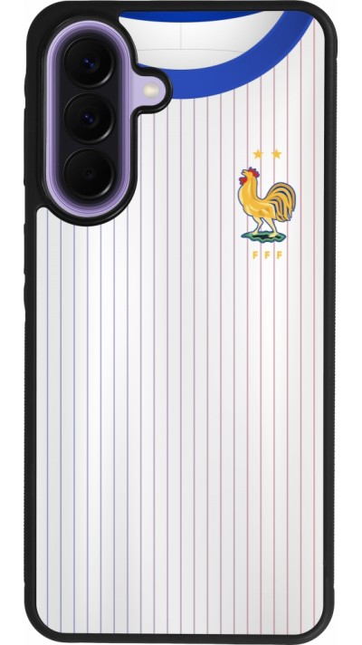 Coque Samsung Galaxy A57 5G - Silicone rigide noir Maillot de football France Extérieur personnalisable
