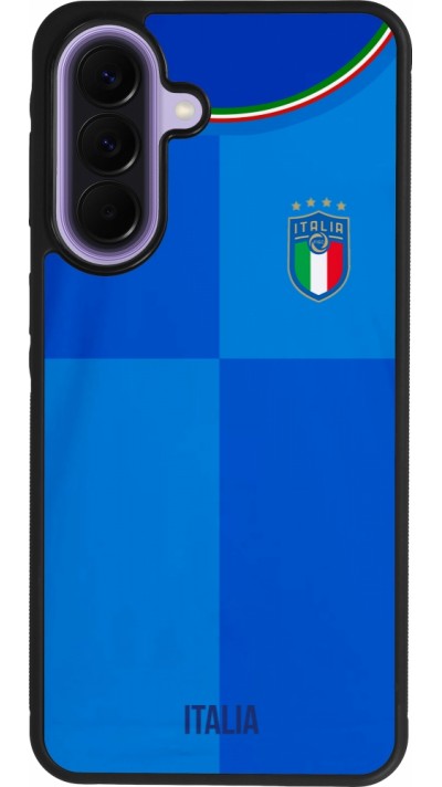 Coque Samsung Galaxy A57 5G - Silicone rigide noir Maillot de football Italie 2022 personnalisable