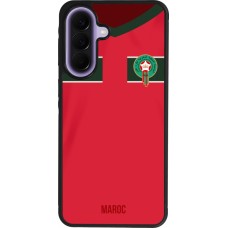 Coque Samsung Galaxy A57 5G - Silicone rigide noir Maillot de football Maroc 2022 personnalisable