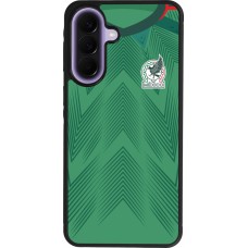 Coque Samsung Galaxy A57 5G - Silicone rigide noir Maillot de football Mexique 2022 personnalisable