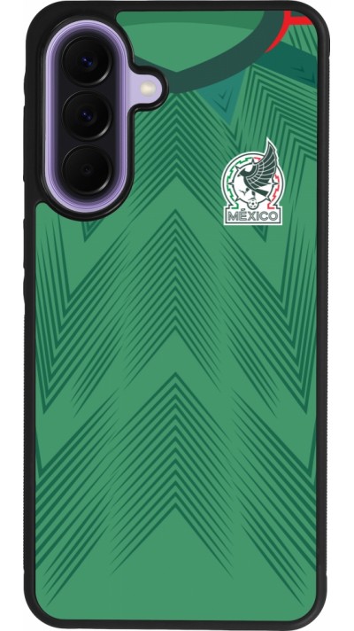 Coque Samsung Galaxy A57 5G - Silicone rigide noir Maillot de football Mexique 2022 personnalisable