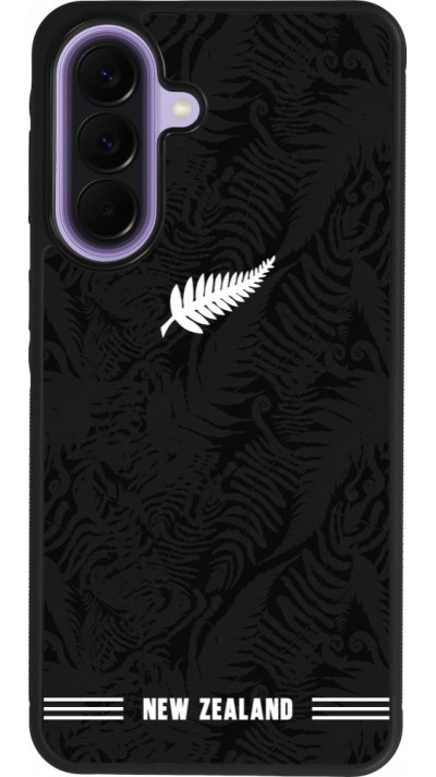 Coque Samsung Galaxy A57 5G - Silicone rigide noir Maillot de football Nouvelle-Zélande 2026 personnalisable