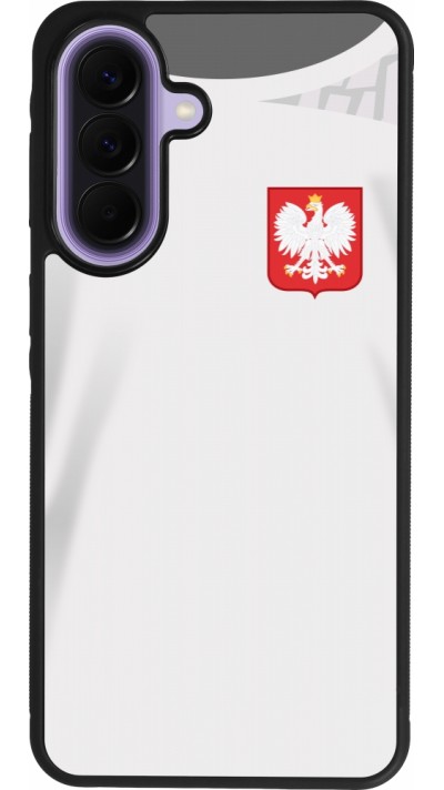 Coque Samsung Galaxy A57 5G - Silicone rigide noir Maillot de football Pologne 2022 personnalisable