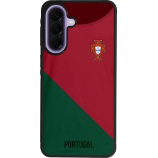 Coque Samsung Galaxy A57 5G - Silicone rigide noir Maillot de football Portugal 2022
