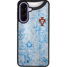 Coque Samsung Galaxy A57 5G - Silicone rigide noir Maillot de football Portugal Extérieur personnalisable