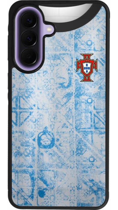 Coque Samsung Galaxy A57 5G - Silicone rigide noir Maillot de football Portugal Extérieur personnalisable