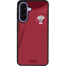 Coque Samsung Galaxy A57 5G - Silicone rigide noir Maillot de football Qatar 2022 personnalisable