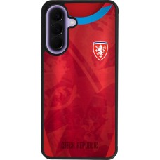 Coque Samsung Galaxy A57 5G - Silicone rigide noir Maillot de football République Tchèque personnalisable