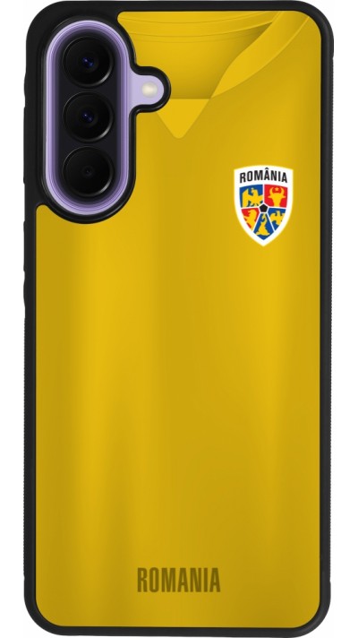 Coque Samsung Galaxy A57 5G - Silicone rigide noir Maillot de football Roumanie