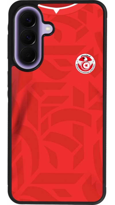 Coque Samsung Galaxy A57 5G - Silicone rigide noir Maillot de football Tunisie 2022 personnalisable