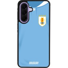 Coque Samsung Galaxy A57 5G - Silicone rigide noir Maillot de football Uruguay 2022 personnalisable