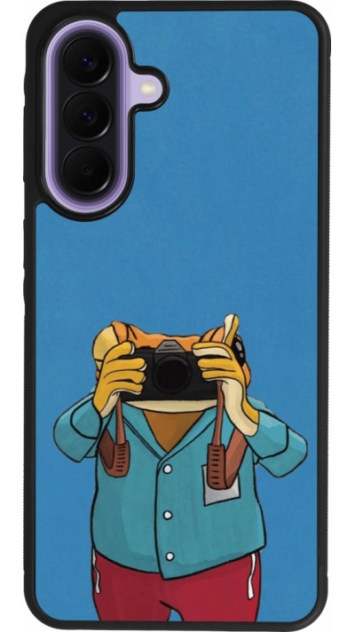 Coque Samsung Galaxy A57 5G - Silicone rigide noir Frog with camera DTMF