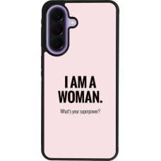 Coque Samsung Galaxy A57 5G - Silicone rigide noir I am a woman