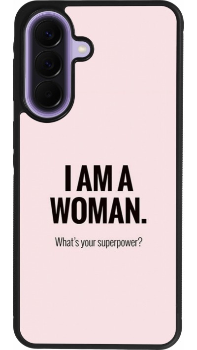 Coque Samsung Galaxy A57 5G - Silicone rigide noir I am a woman