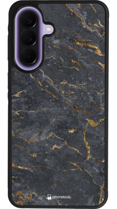 Coque Samsung Galaxy A57 5G - Silicone rigide noir Grey Gold Marble