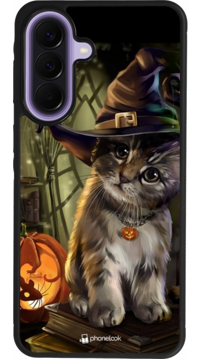 Coque Samsung Galaxy A57 5G - Silicone rigide noir Halloween 21 Witch cat