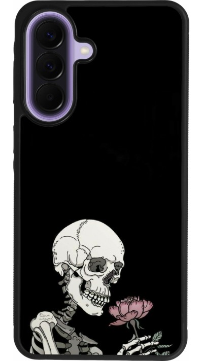 Coque Samsung Galaxy A57 5G - Silicone rigide noir Halloween 2023 rose and skeleton