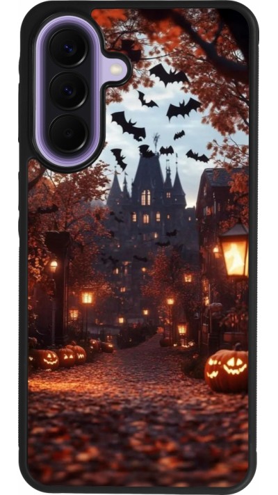 Coque Samsung Galaxy A57 5G - Silicone rigide noir Halloween 2025 Haunted house