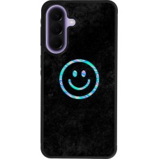 Coque Samsung Galaxy A57 5G - Silicone rigide noir Happy smiely irisé