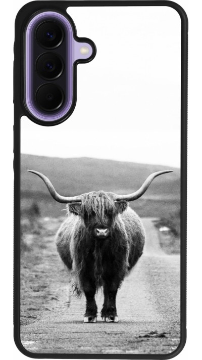 Coque Samsung Galaxy A57 5G - Silicone rigide noir Highland cattle