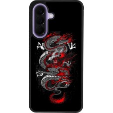 Coque Samsung Galaxy A57 5G - Silicone rigide noir Japanese style Dragon Tattoo Red Black
