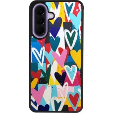 Coque Samsung Galaxy A57 5G - Silicone rigide noir Joyful Hearts
