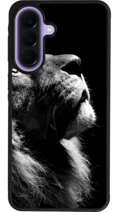 Coque Samsung Galaxy A57 5G - Silicone rigide noir Lion looking up