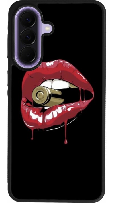 Coque Samsung Galaxy A57 5G - Silicone rigide noir Lips bullet