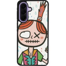 Coque Samsung Galaxy A57 5G - Silicone rigide noir Little Girl Sketch