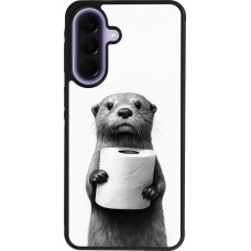 Coque Samsung Galaxy A57 5G - Silicone rigide noir Loutre papier de toilette