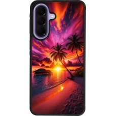 Coque Samsung Galaxy A57 5G - Silicone rigide noir Maldives Dusk Bliss
