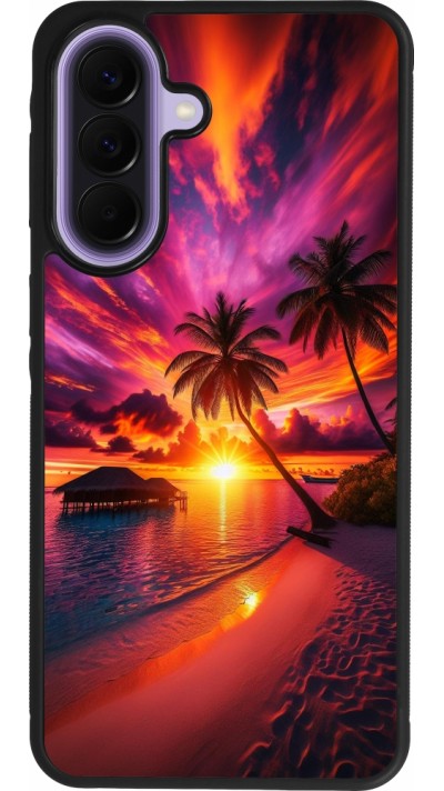 Coque Samsung Galaxy A57 5G - Silicone rigide noir Maldives Dusk Bliss