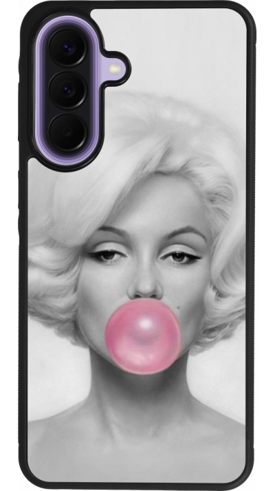 Coque Samsung Galaxy A57 5G - Silicone rigide noir Marilyn Bubble