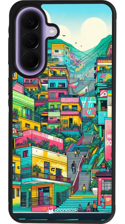 Coque Samsung Galaxy A57 5G - Silicone rigide noir Medellin Comuna 13 Art
