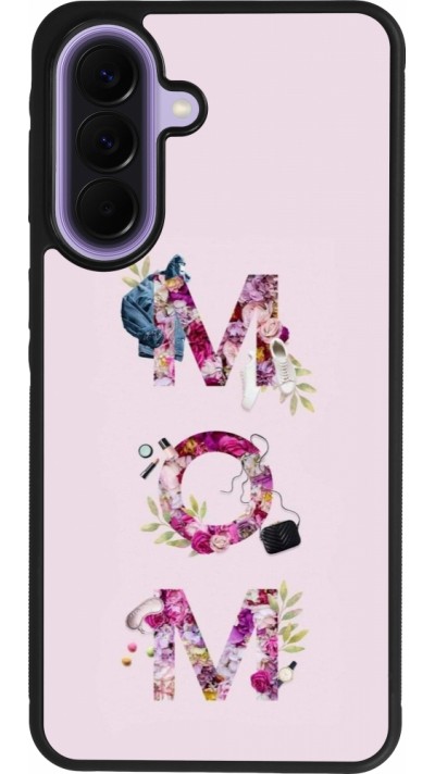 Coque Samsung Galaxy A57 5G - Silicone rigide noir Mom 2024 girly mom